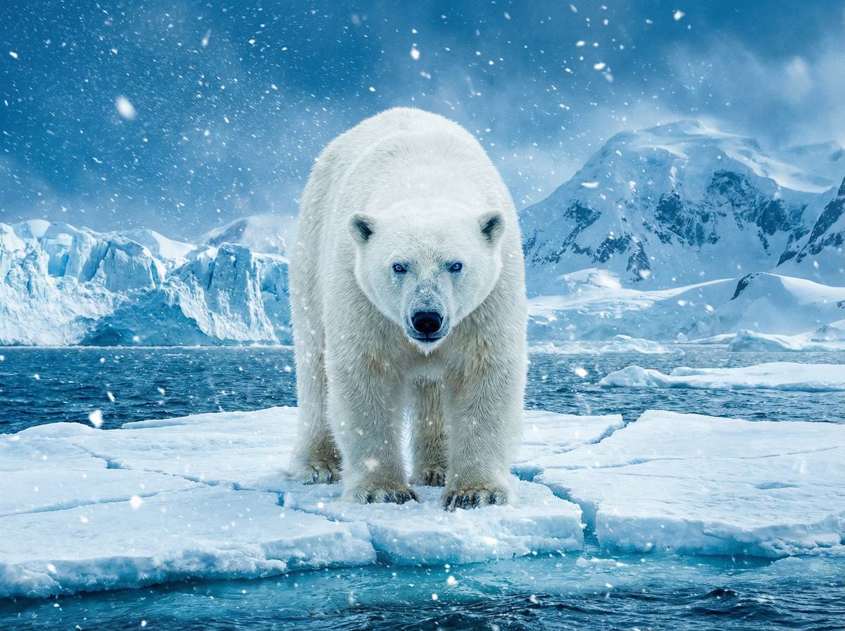 玩物社区北极熊视频 - 极地北极熊母子嬉戏生活视频